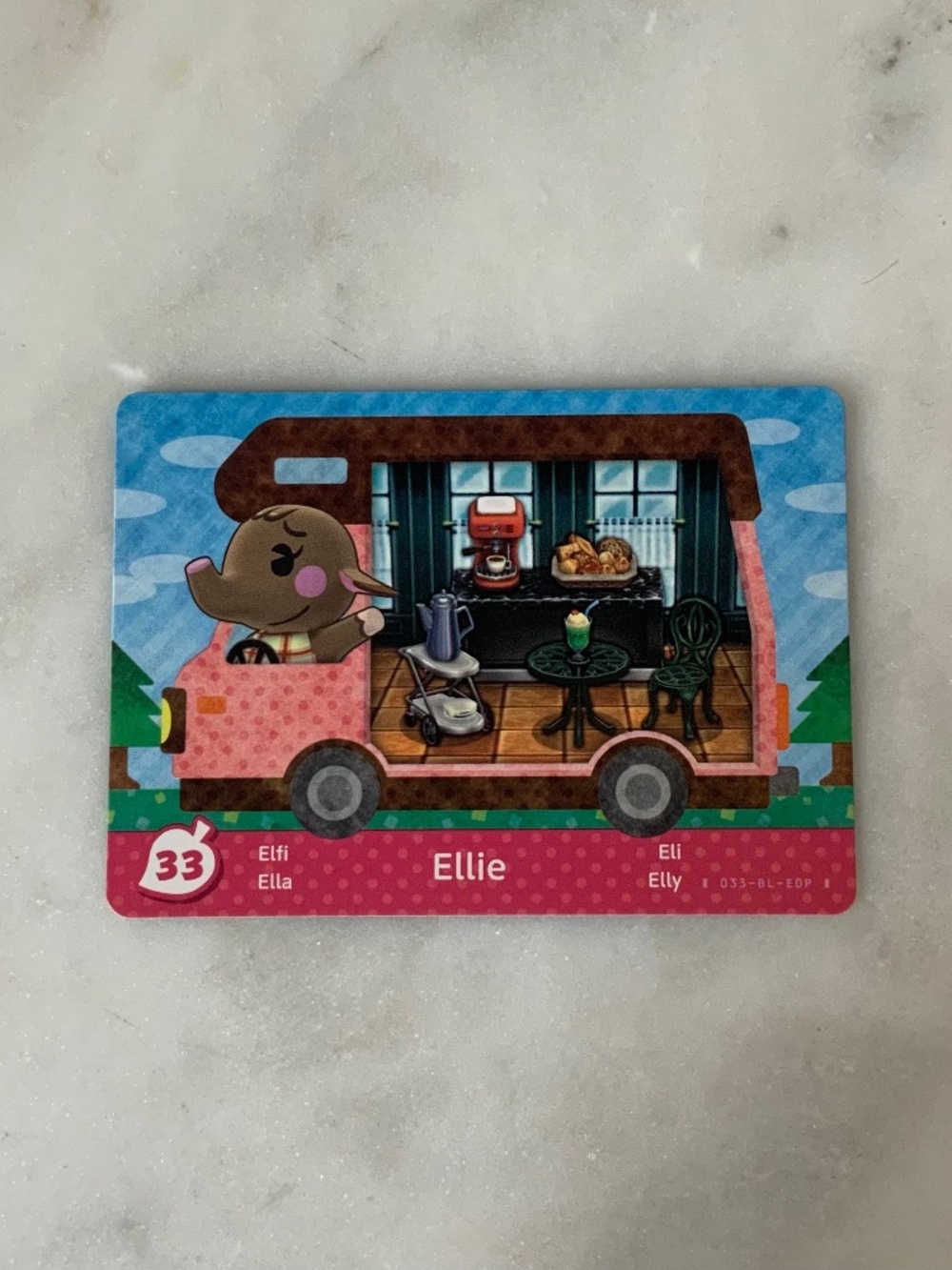 Ellie 33 Animal Crossing Welcome Home Amiibo card RV series mint new unscanned